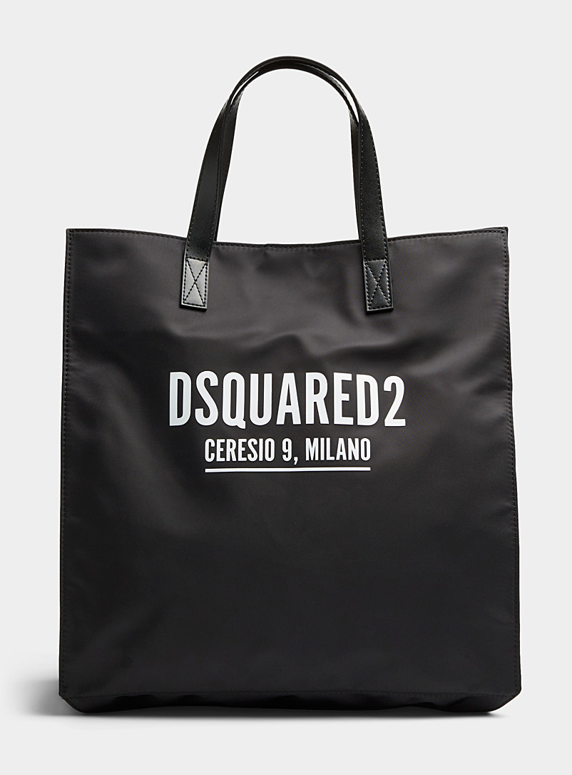Dsquared2 Black Ceresio signature tote for men