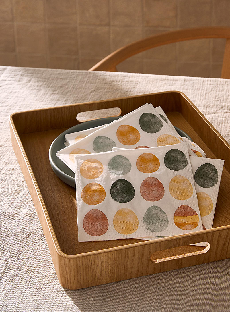 Simons Maison Assorted Faded eggs paper napkins 16.5 x 16.5 cm. Pack of 30.