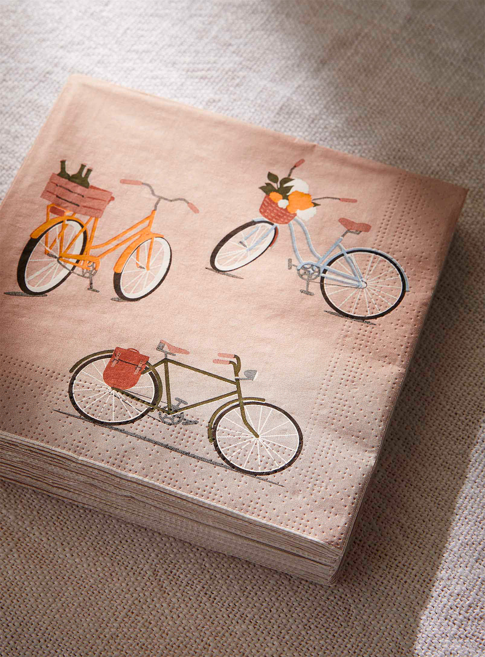 Simons Maison Bike Ride Paper Napkins 16.5 X 16.5 Cm. Pack Of 25. In Assorted