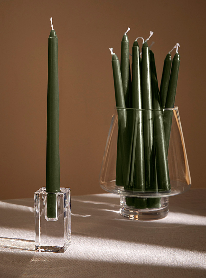 Simons Maison Khaki/Sage/Olive Elongated candles Set of 12