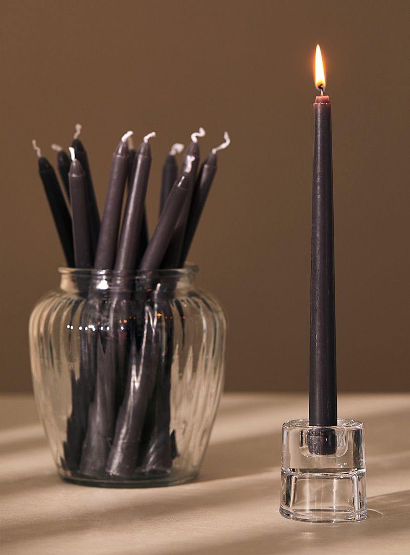Simons Maison Dark Grey Elongated candles Set of 12
