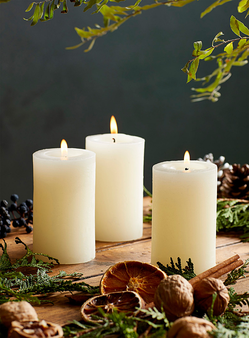 10 cm pillar candles Set of 3 | Simons Maison | Ambient Lighting | Decor |  Simons