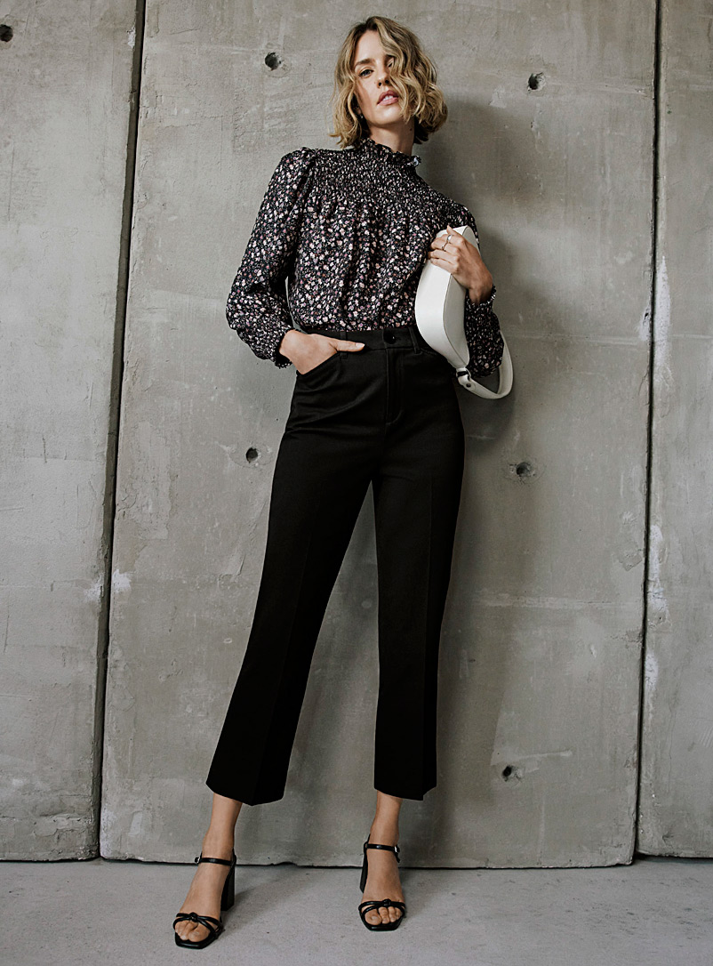 Pantalon Chino Dockers Pour Femme - Taille Haute - Coupe Droite - Noir - Taille UK 58