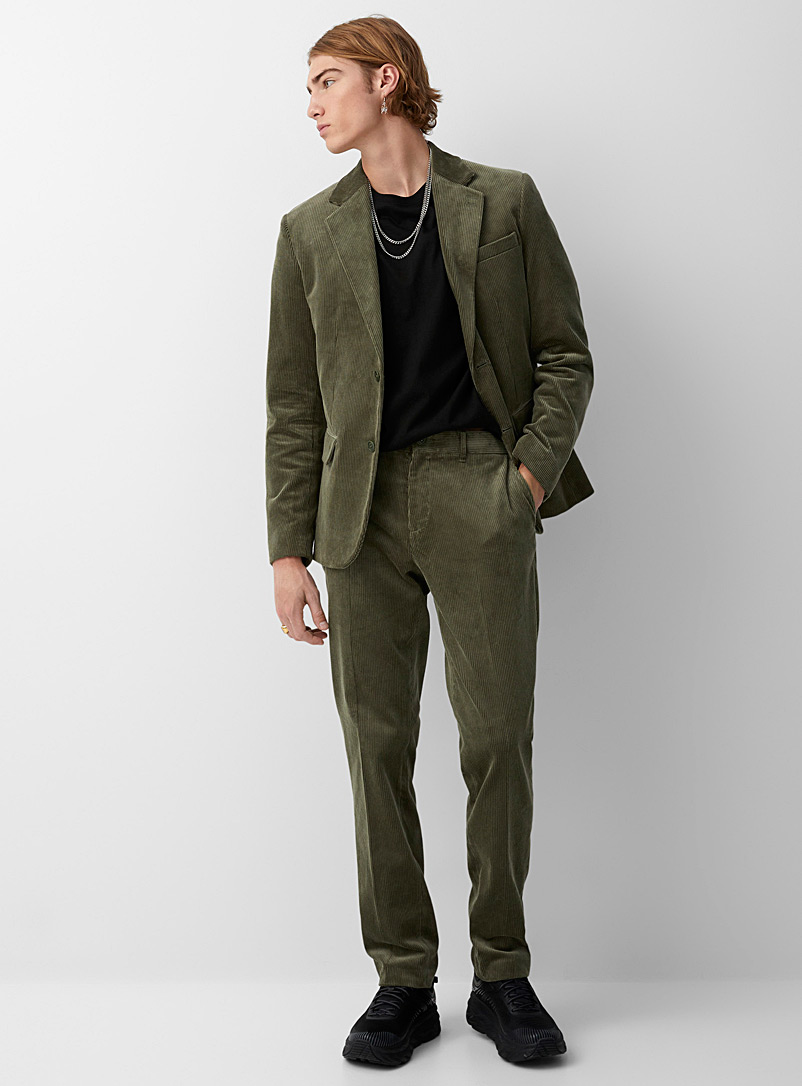 Le 31 Green Corduroy pant Stockholm fit - Slim for men