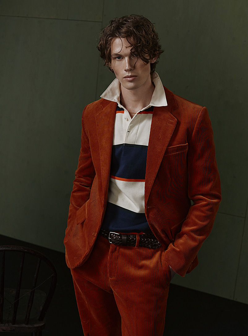 Le 31 Copper Corduroy jacket Stockholm fit - Slim for men