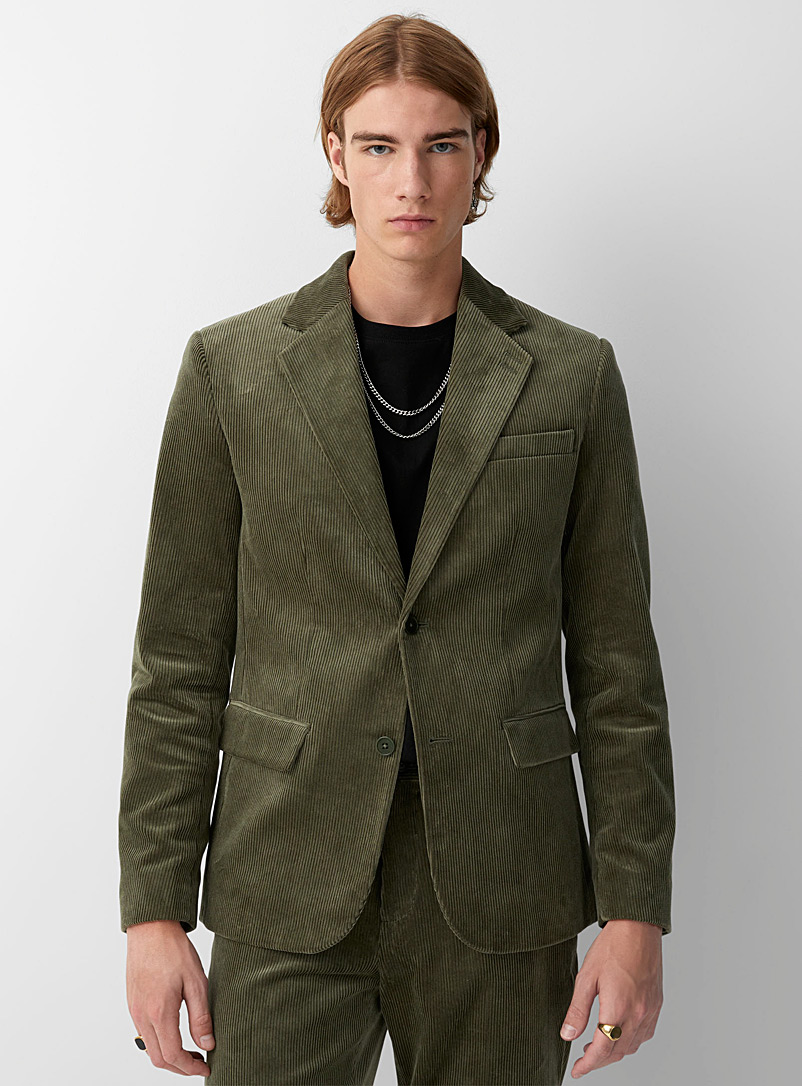 Le 31 Green Corduroy jacket Stockholm fit - Slim for men