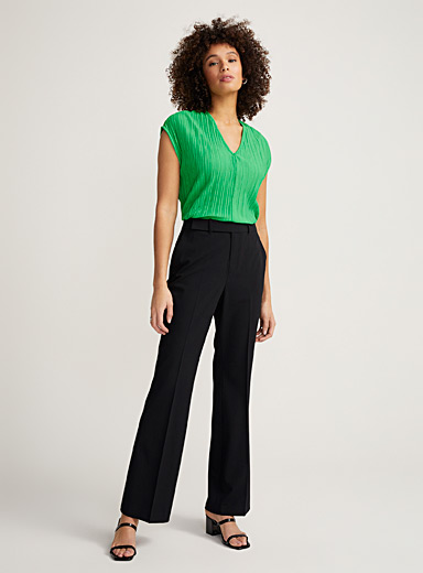 Contemporaine Black Flared stretch pant for women