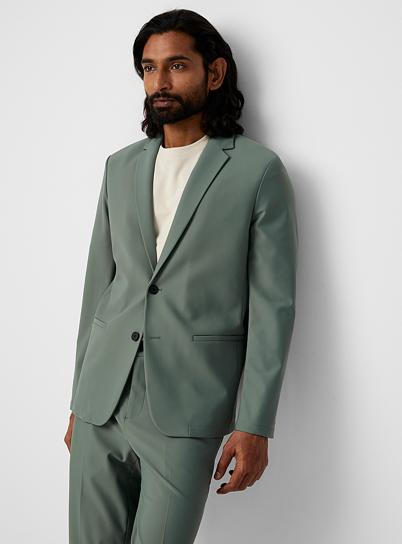 Le 31 Green Ultra-stretch ponte jacket Stockholm fit - Slim <b>Innovation collection</b> for men
