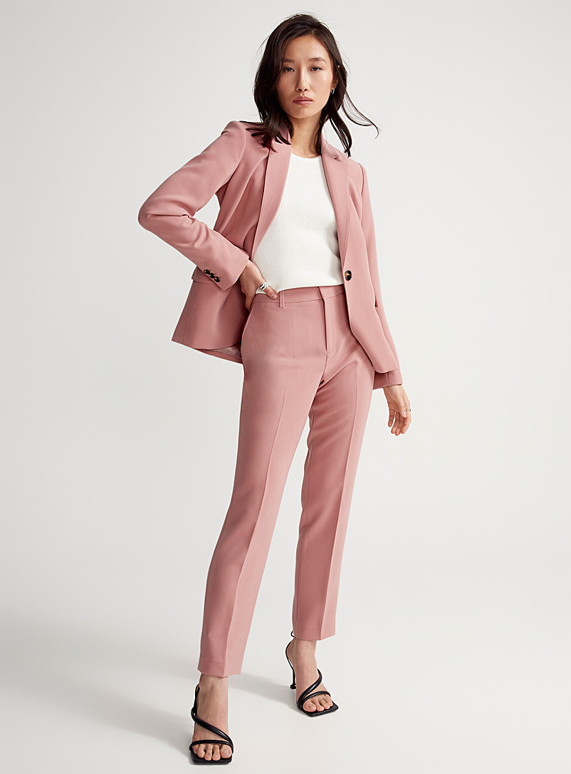 Contemporaine Dusky Pink Tailored crepe ankle pant for women