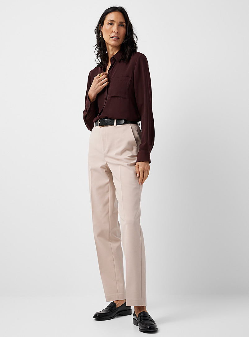 Contemporaine Sand Structured straight-leg pant for women