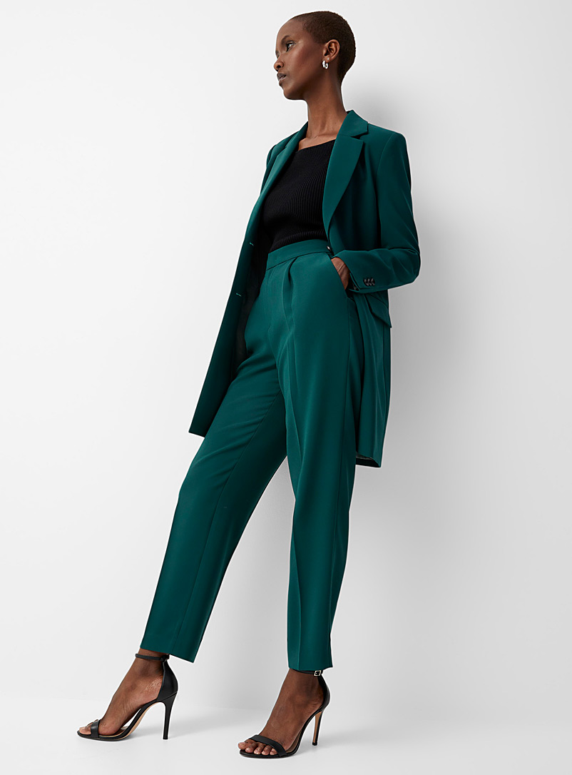 Contemporaine Teal Pleated flowy pant for women