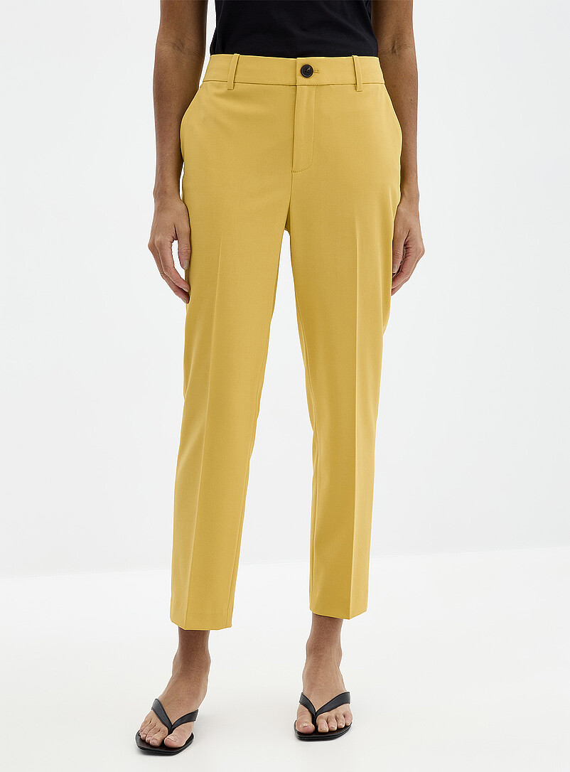 Contemporaine: Le pantalon extensible cheville <b>Coupe : jambe ajust&eacute;e, taille haute</b> Noir pour femme