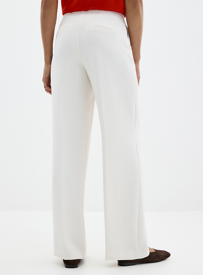 Contemporaine Black Moderne textured crepe pant <b>Fit: Wide leg, high rise</b> for women