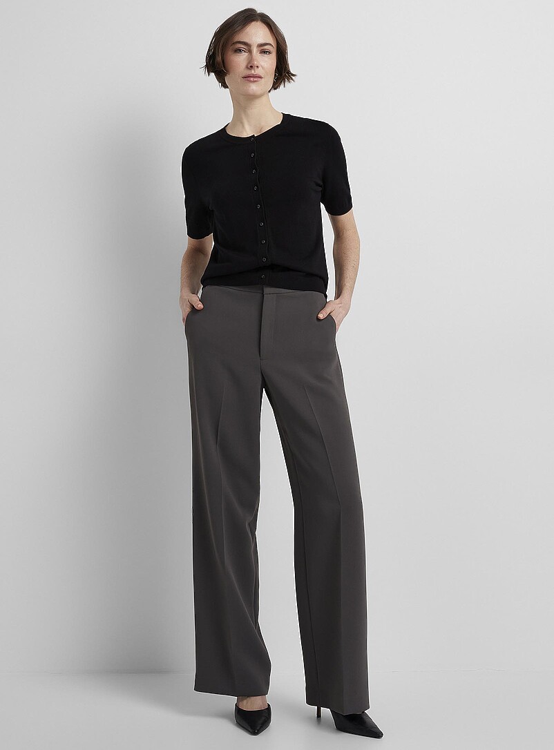Pantalon Femme INC International Concepts - Lin Blanc, Jambes Larges - Tailles 6 Et 12