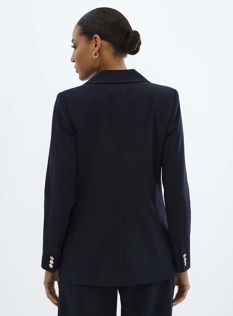 Golden-button double-breasted blazer | Contemporaine | Women's