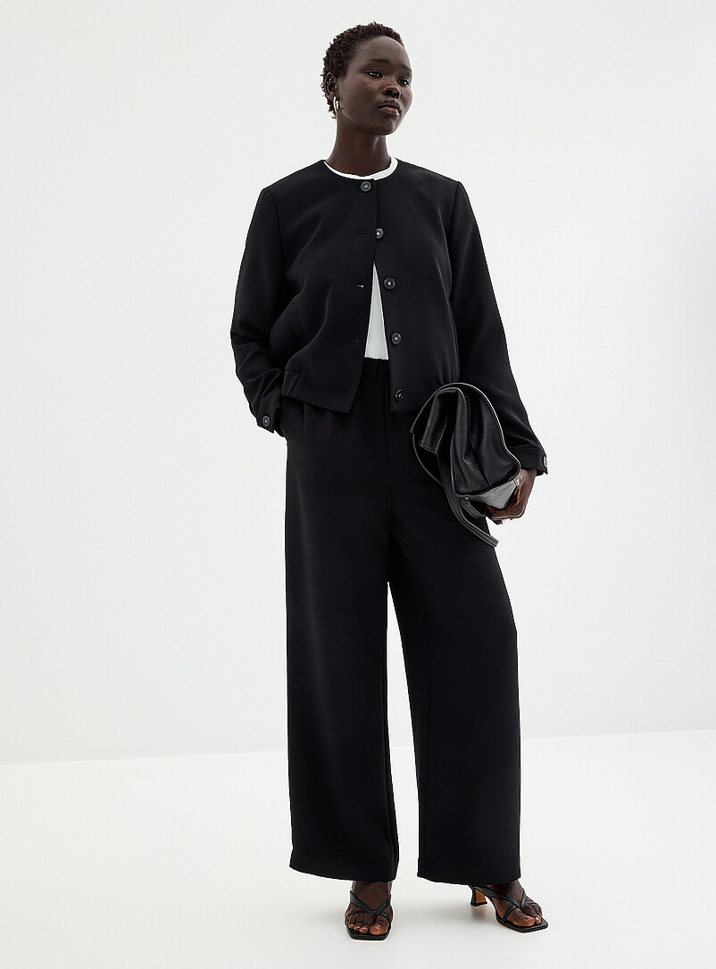 Contemporaine: Le blouson habill&eacute; cr&ecirc;pe textur&eacute; Chocolat - Espresso pour femme