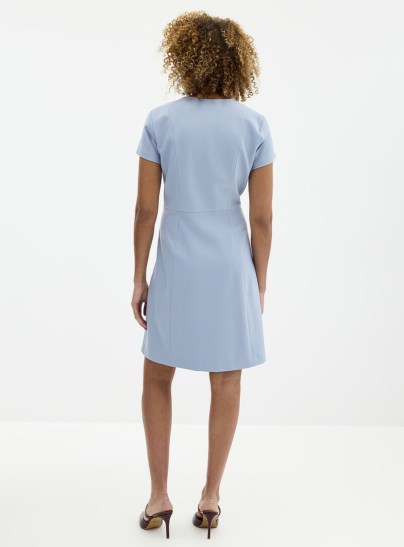 Zip-up slit-collar dress | Contemporaine | Women's Short Dresses | Simons