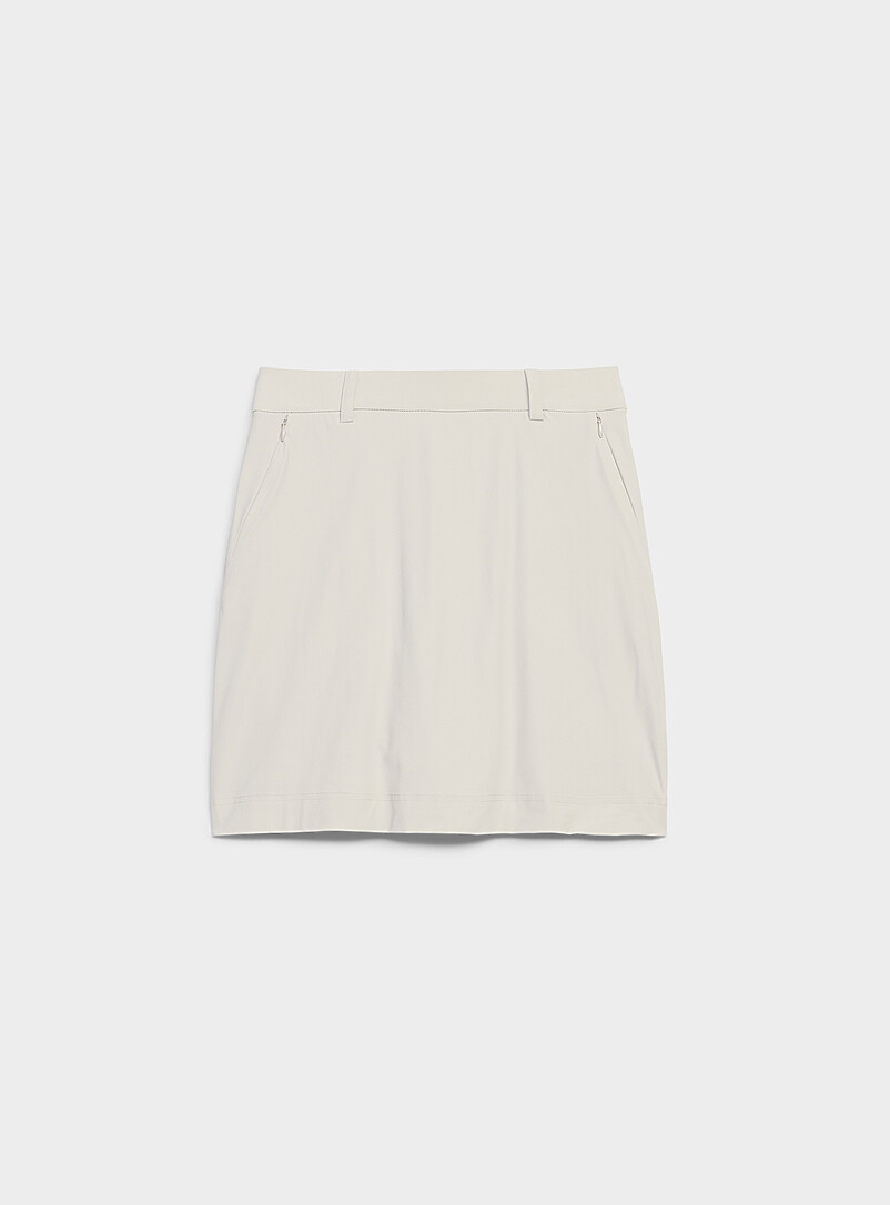 Contemporaine Black Comfort-waist technical fabric skort for women