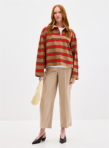 Patch pockets pant <b>Fit: Wide leg, high rise</b>