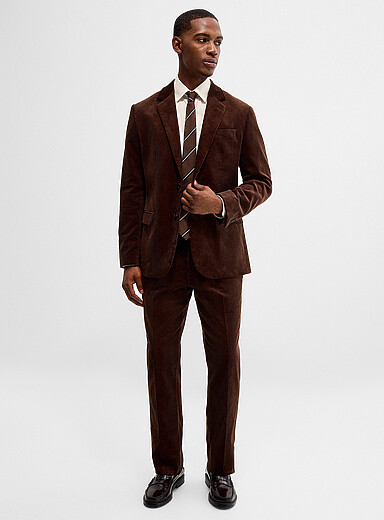 Organic cotton corduroy pant <b>London fit - Slim straight</b>