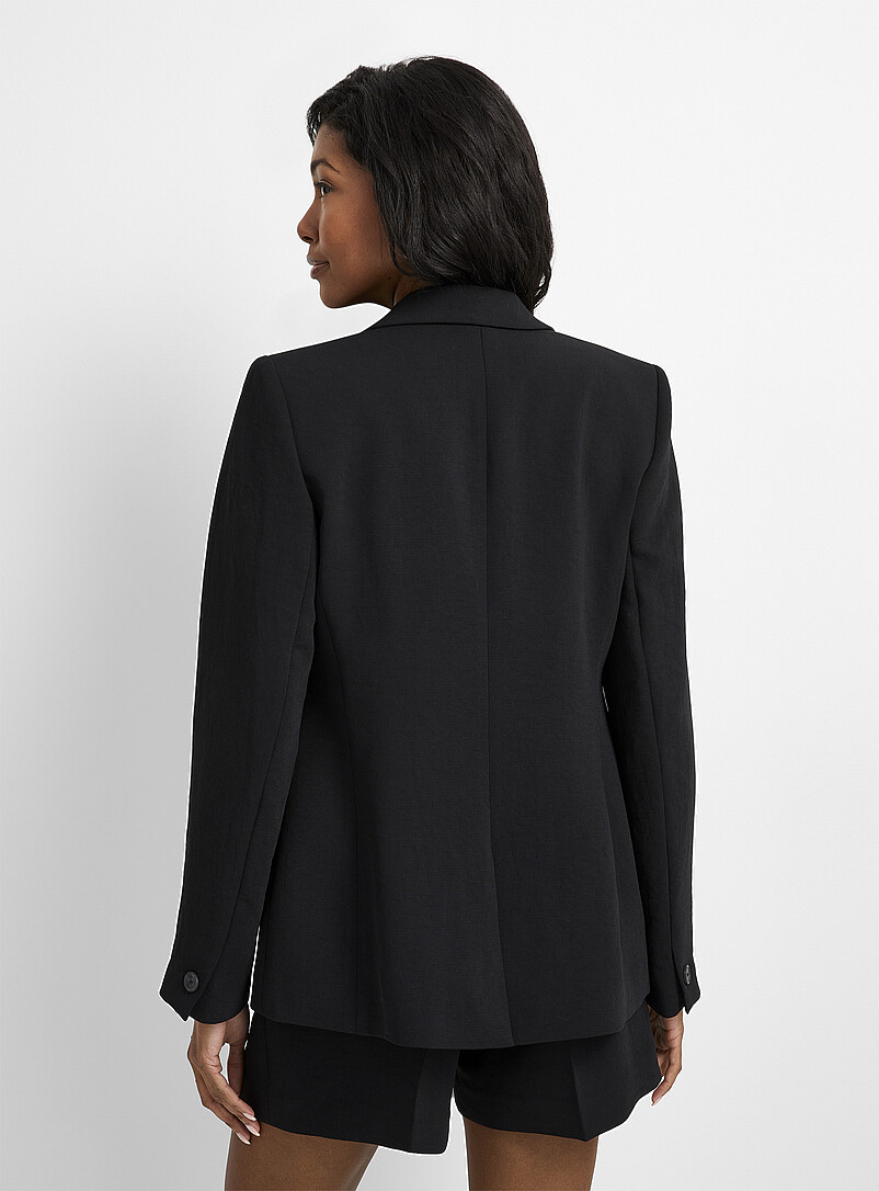 Two-button textured stretch crepe blazer product image 3