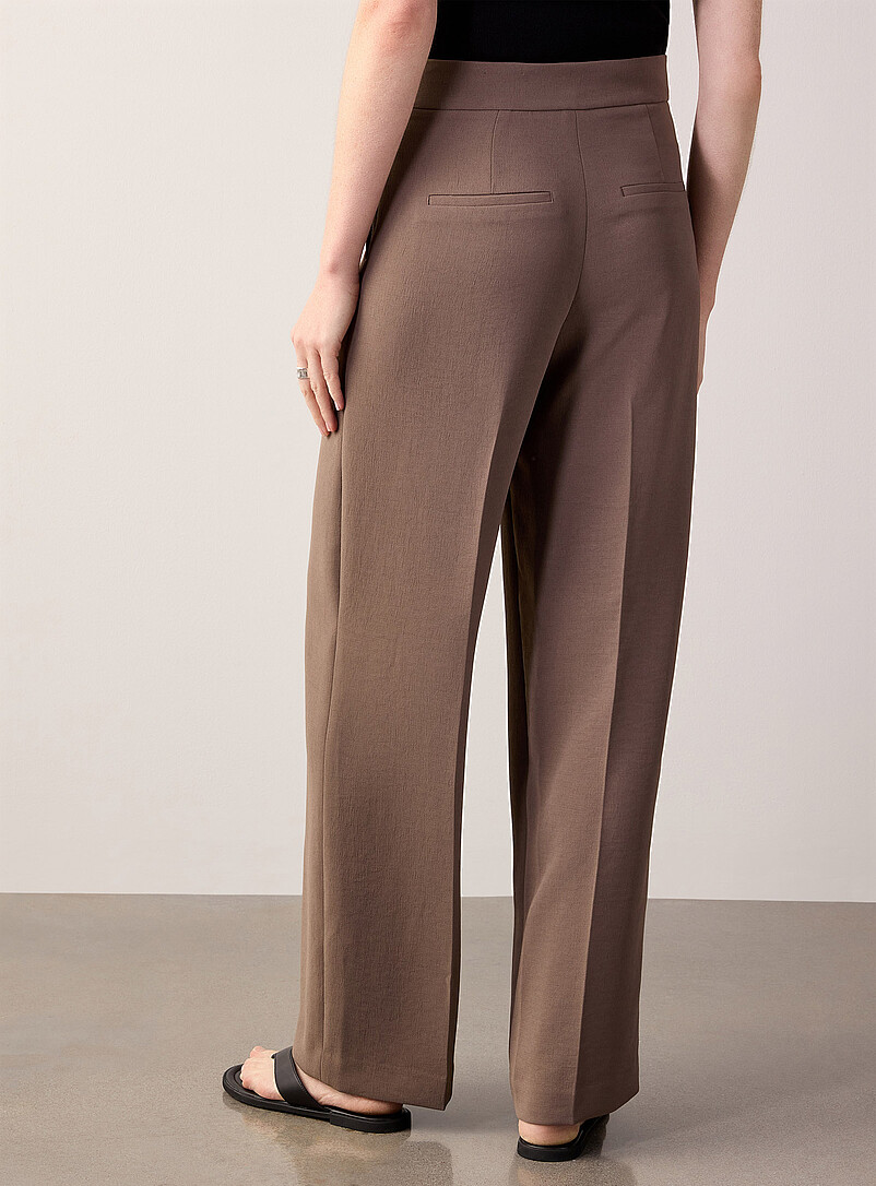 Moderne textured crepe pant Fit: Wide leg, high rise product image 3