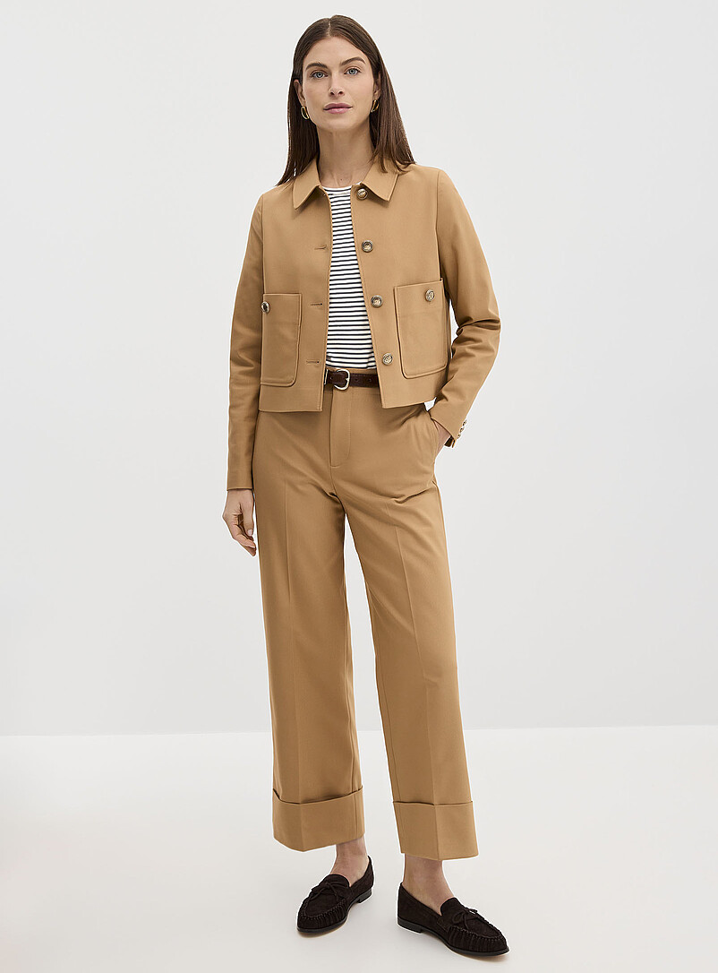 Crest buttons shirt-collar blazer product image (primary)