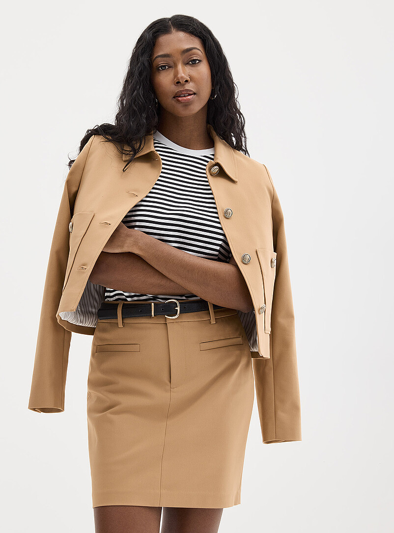 Piped pockets structured skort product image (primary)