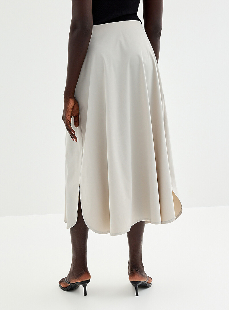 Technical fabric flared maxi skirt product image 3