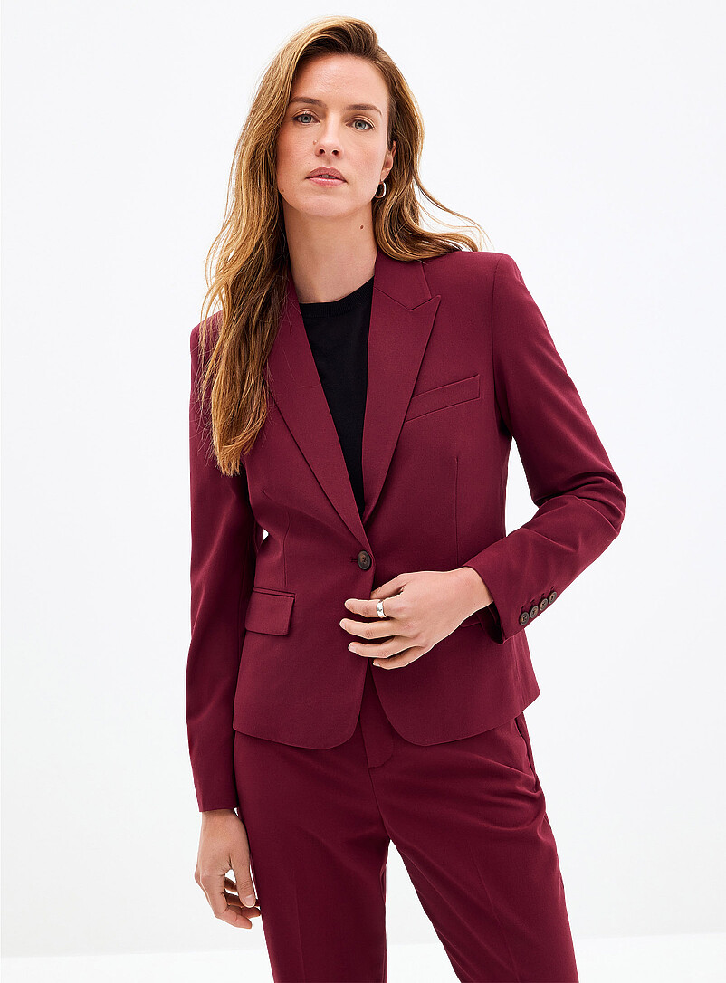 Cinched single-button blazer product image (primary)