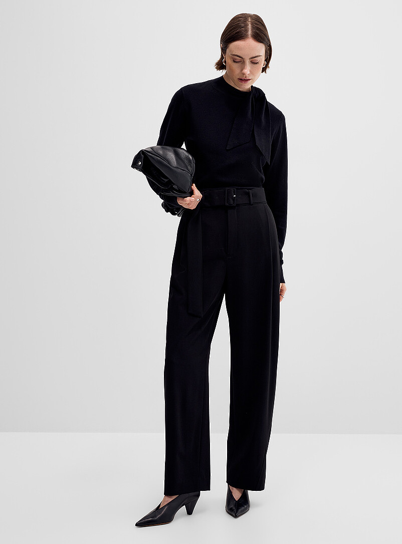 Stretch dress barrel pant Fit: Barrel leg, high rise product image (primary)