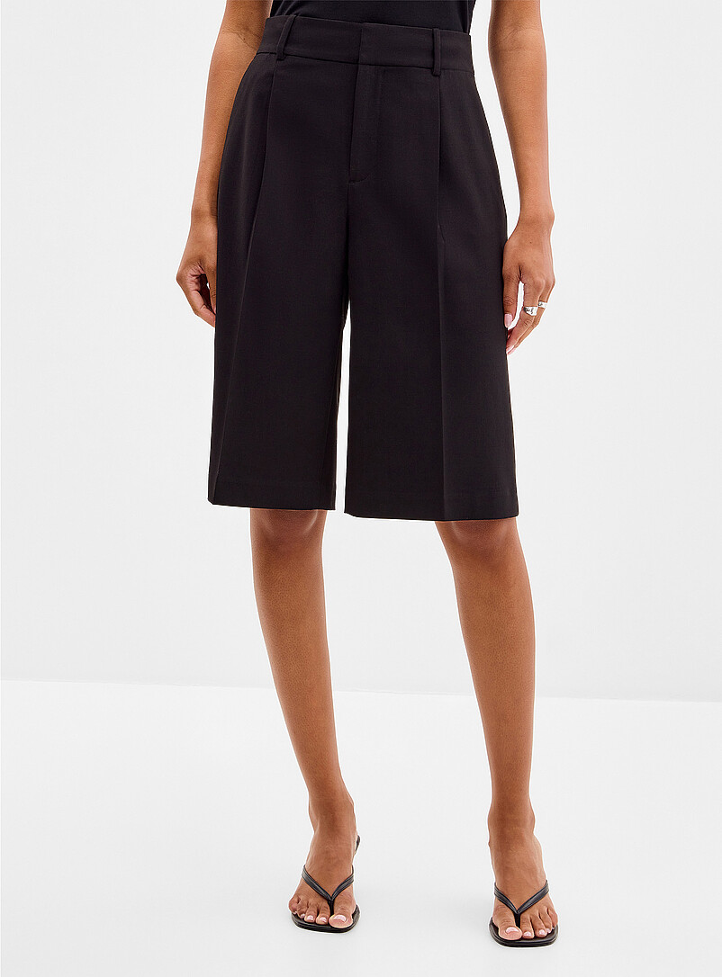 Stretch dress Bermuda short Fit: Wide leg, high rise product image 2