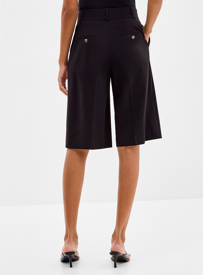 Stretch dress Bermuda short Fit: Wide leg, high rise product image 3