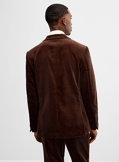 Organic cotton corduroy suit jacket <b>London fit - Semi-slim</b>