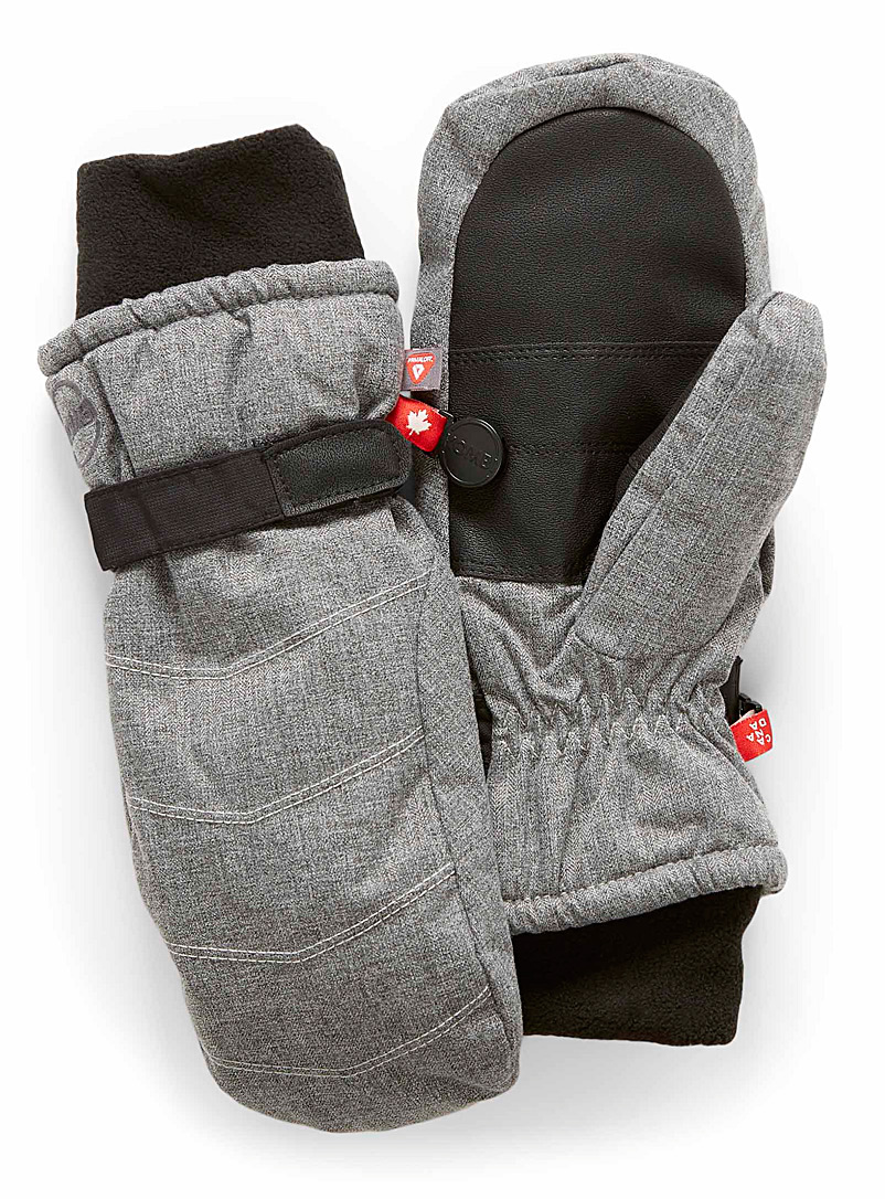 Kombi Charcoal La Montagne insulated mittens for women