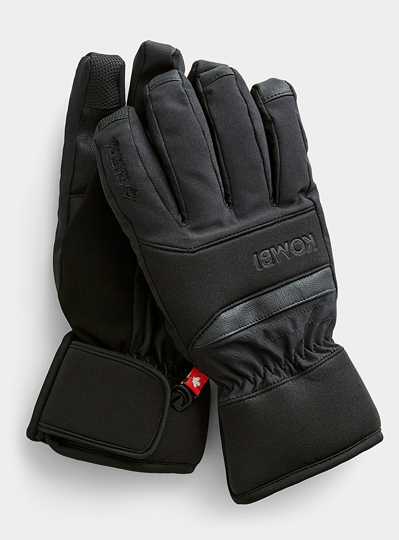 Kombi Black Gore-Tex Crossroad insulated gloves for men