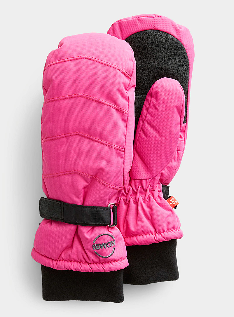 Kombi Pink La Montagne insulated mittens for women
