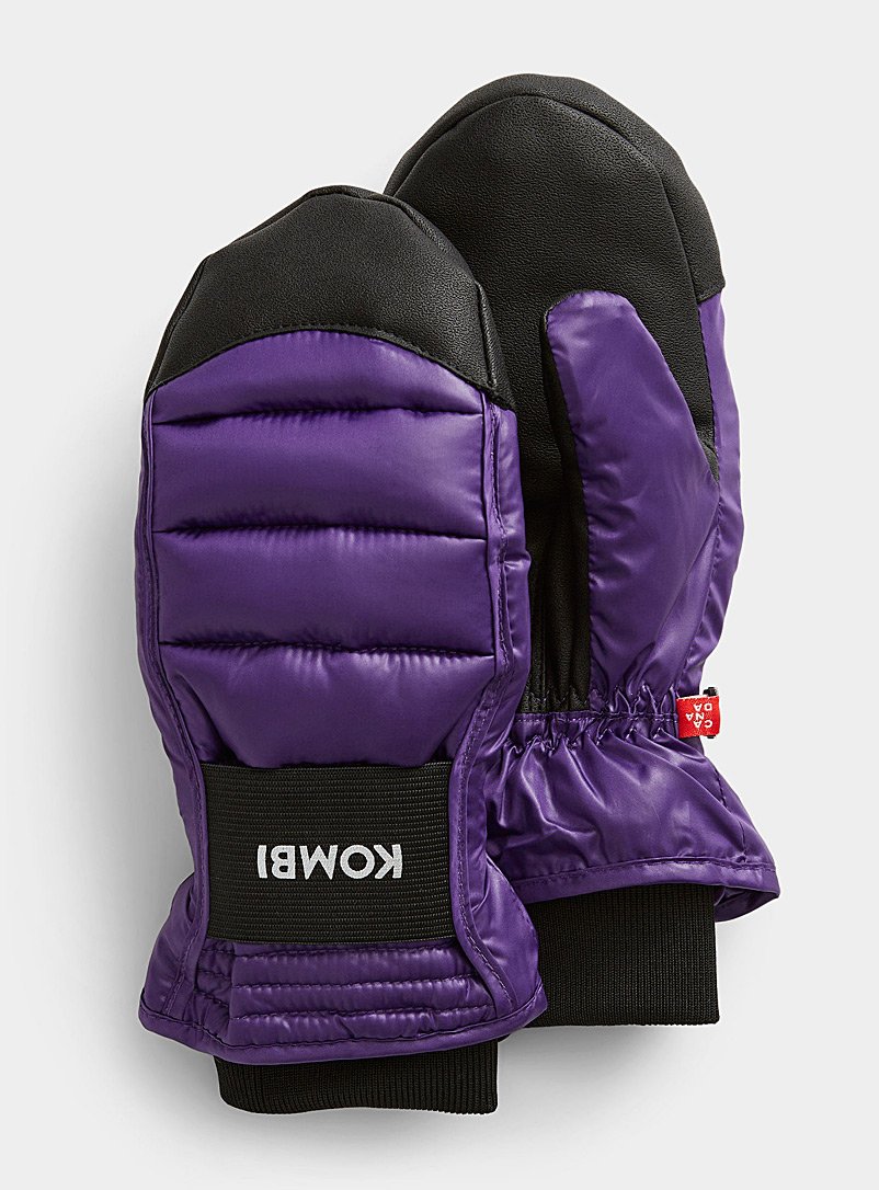 Kombi Crimson Epic quilted mittens for women
