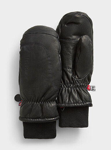 Viviane leather mittens