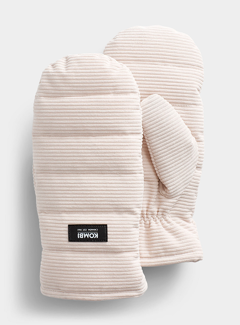 Corduroy Puffer Mittens