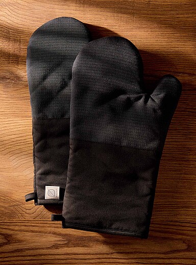 Two-tone aramid oven mitts Set of 2