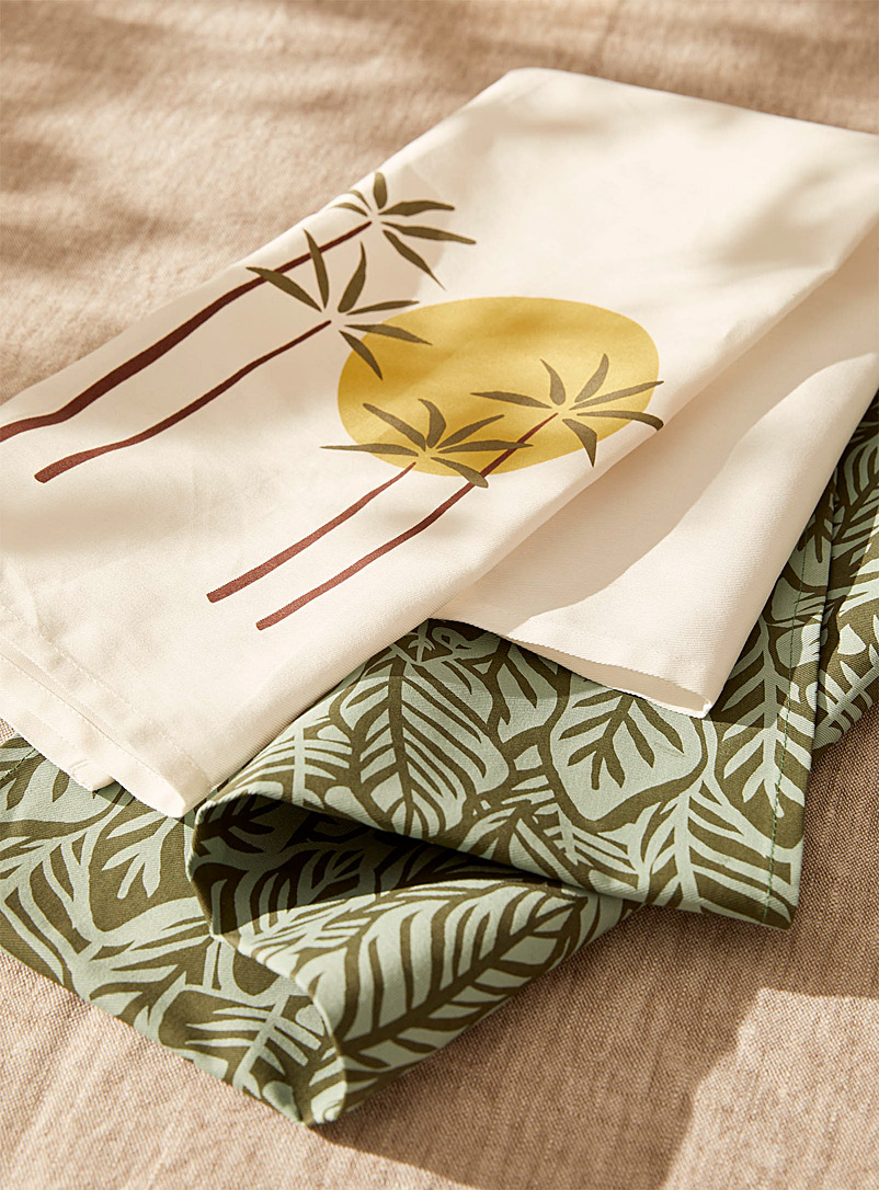 Simons Maison Assorted Lush jungle tea towels Set of 2