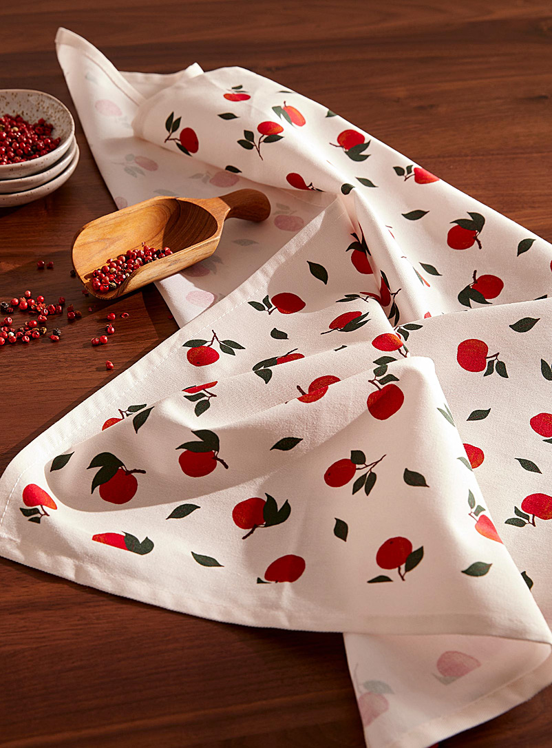 Simons Maison Assorted Sweet apples recycled cotton tea towel
