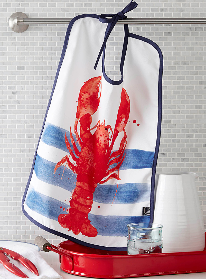 Simons Maison Assorted Crustacean lobster bib