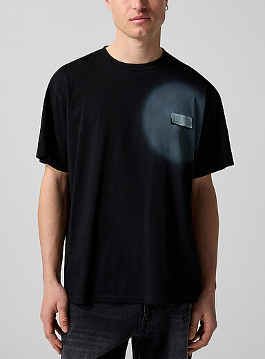 MM6 Maison Margiela Black Spray paint print T-shirt for men