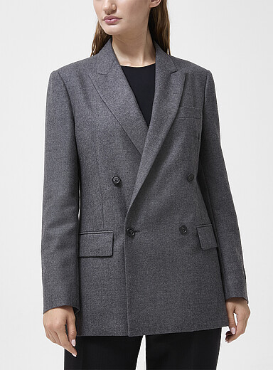 Veste Pure Laine Vierge - Taille 36/38 Noir Et Rouge - Occasion Très Bon état