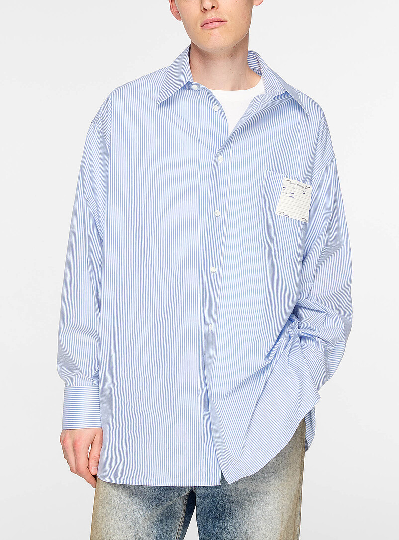 Production tag loose striped shirt product image 2