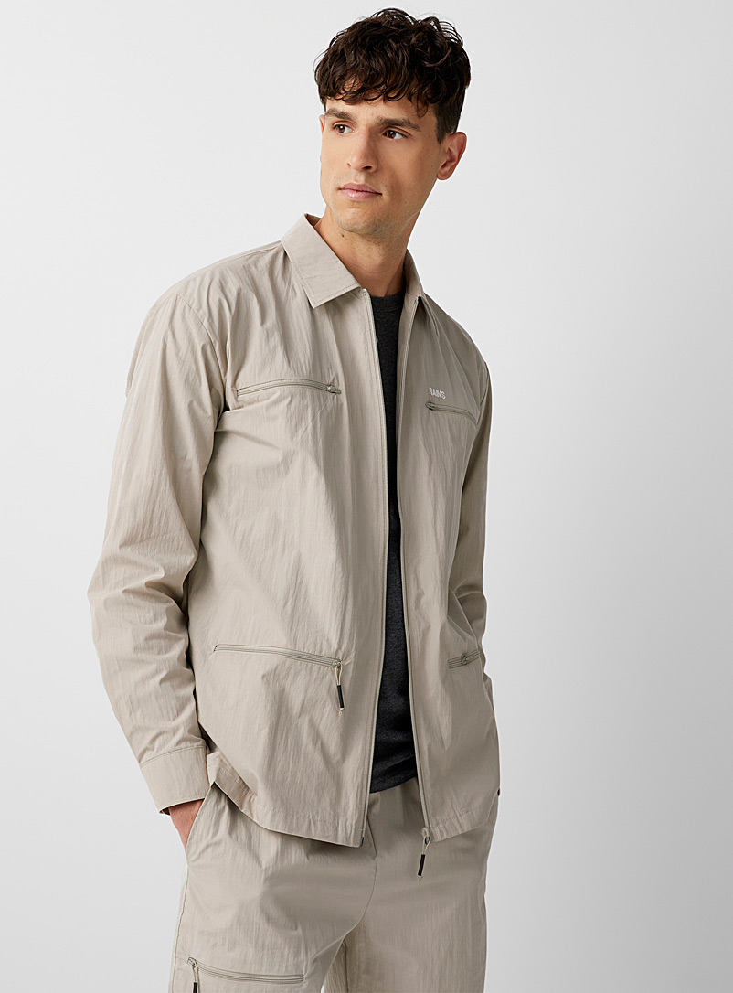 Rains Grey Featherweight waterproof shirt for men