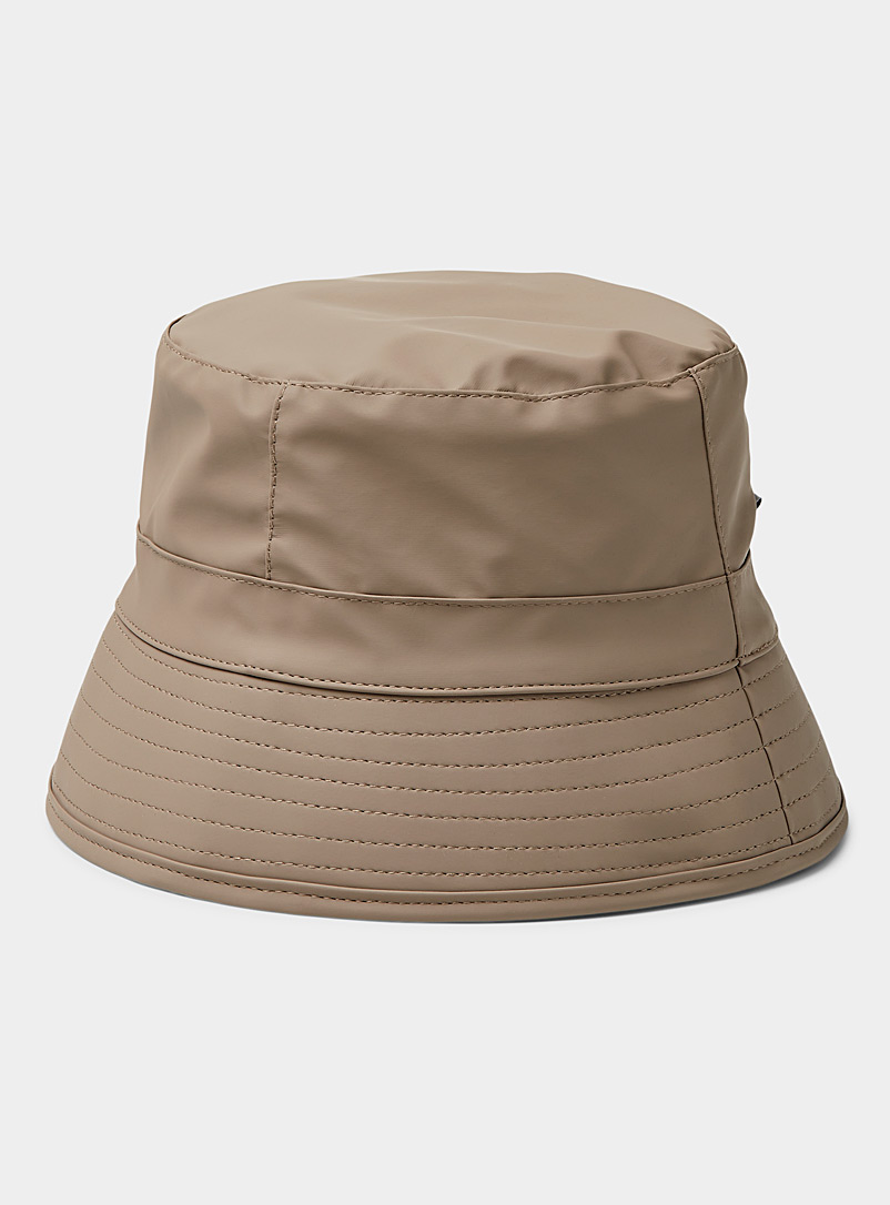 Rains Light Brown Waterproof bucket hat for women