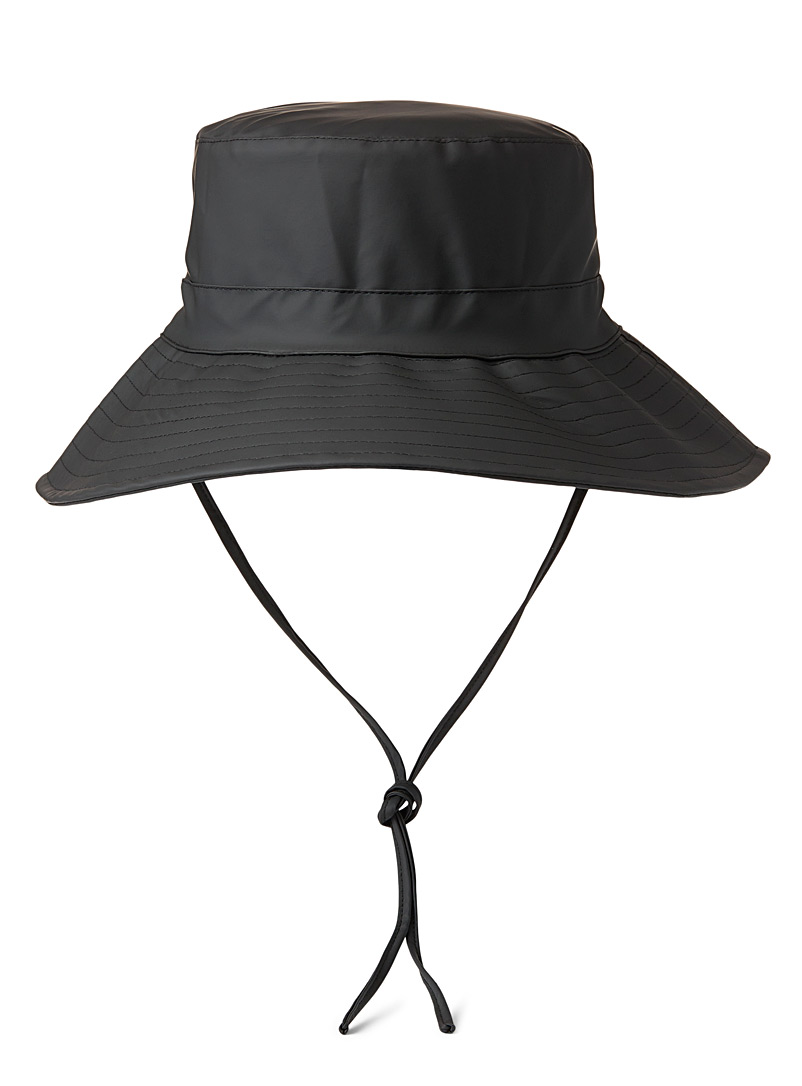 Rains Black Boonie rain hat for women